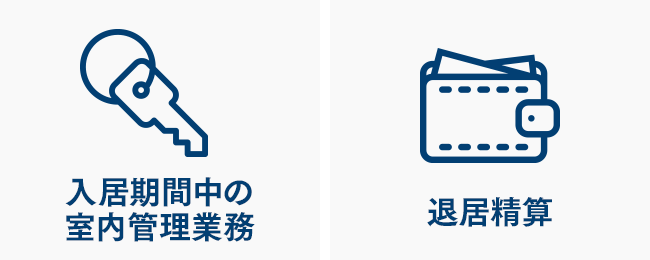 入居期間中の室内管理業務、退居精算